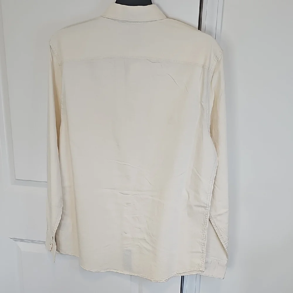 Wrangler Men's Casual Cream Button Down Shirt - Picture 3 of 4